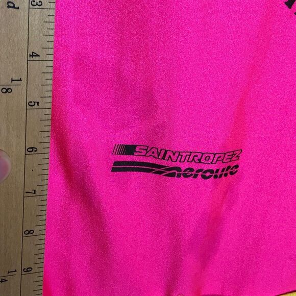Vintage Mens Sz XL Cycling Jersey 1989 NYC Biathlon Series Big Apple Pink Yellow - Picture 7 of 8